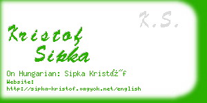 kristof sipka business card